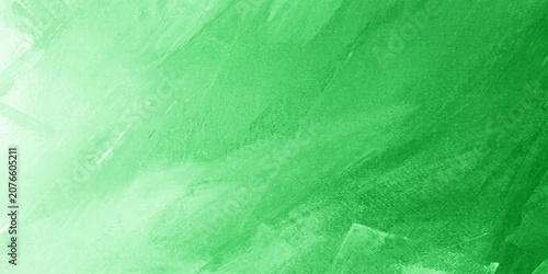 Konstfotografi Abstract green brush stroke texture on white background, capturing the essence of creativity and artistic expression with a vibrant and dynamic feel