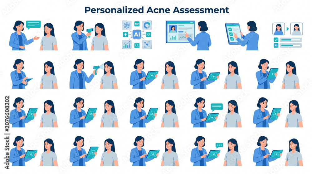 Fototapeta premium Personalized Acne Assessment- Scene 2