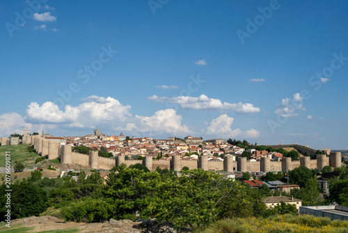 Avila, Spain - June 16, 2026: Panoramic view of the city of Avila