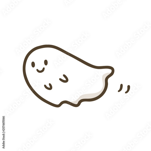 Fotografie 飛んでいるかわいいおばけのハロウィンイラスト