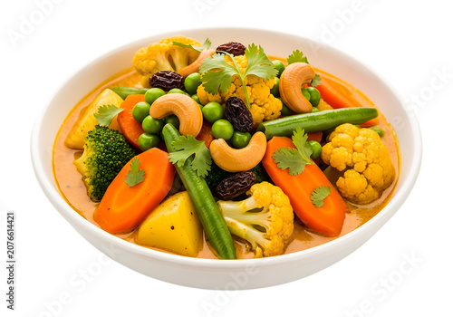 vegetable mixed healthy curry bowl cooked fresh carrots green beans