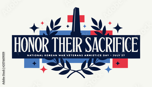 Canvastavla Graphic design honoring national korean war veterans on armistice day
