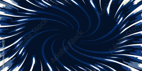 Fotografie Swirling speed lines pattern with dark blue and white coloration