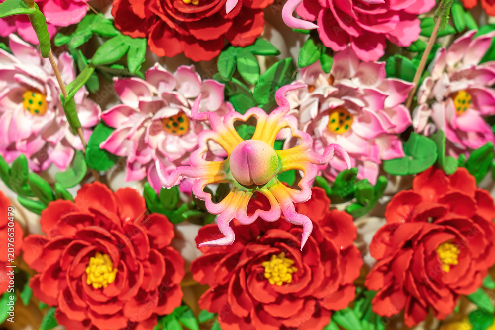 Fototapeta premium Exquisite Huamo at the China National Arts and Crafts Museum in Beijing