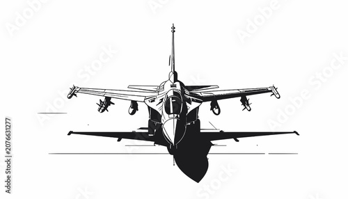 Bild auf Leinwand Military Fighter Jet Aircraft Flying Fast.