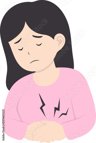 복통 아픈 여자