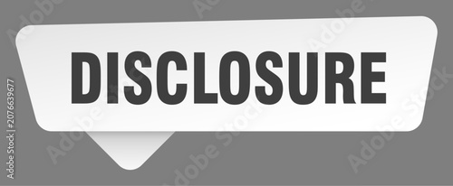 Tableau sur toile disclosure sign