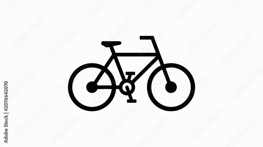 Fototapeta premium A sleek bicycle illustration showcases a modern bike design on a clean background.