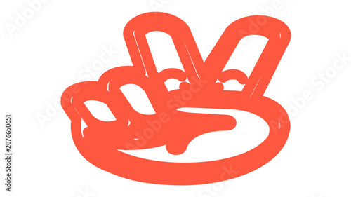Clean flat vector line icon showing a jubilant victory pose, useful for achievement badges, fitness apps, and winner announcements.