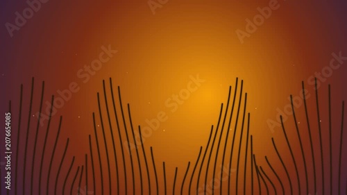 Abstract Audio Equalizer Visualization with Flowing Vertical Lines