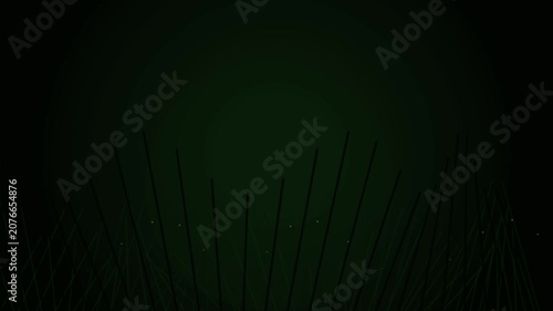 Abstract Green Motion Background With Vertical Glowing Light Streaks