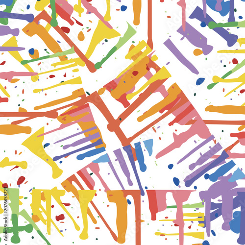 Vibrant abstract art with colorful paint splatters