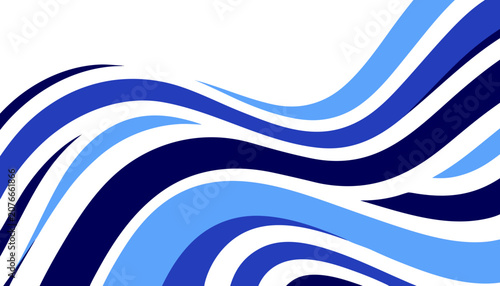 Photos Smooth Abstract Wave Flow in Blue and White Gradient Vector Background