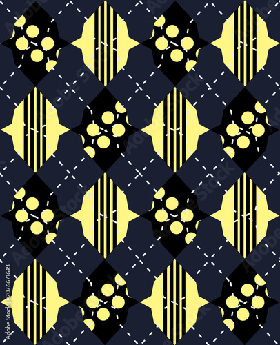 Bild auf Leinwand Patron Argyle geométrico  -  Argyle geometric pattern