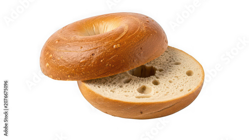 Fresh bagel isolated on transparent background