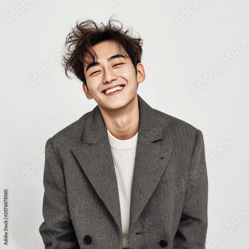 Smiling Young Man Portrait, Positive Emotion and Casual Lifestyle Concept