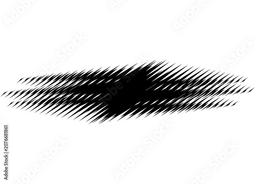Striped vector pattern of black sharp lines on a white background. Place for text. Modern Design element for car body, sportswear, toy. Sports Vector background for labels, emblems, logos, advertising