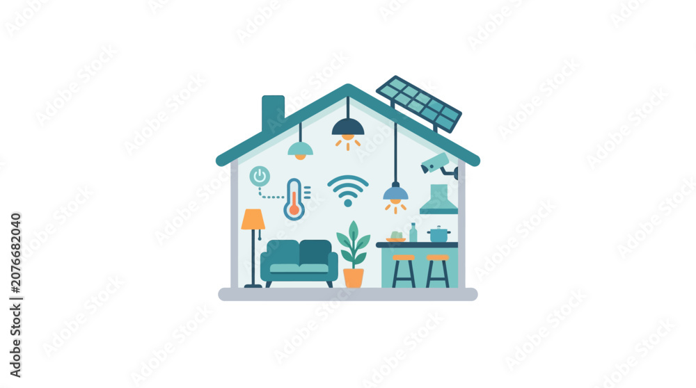 Fototapeta premium Smart Home Interior Design Concept.