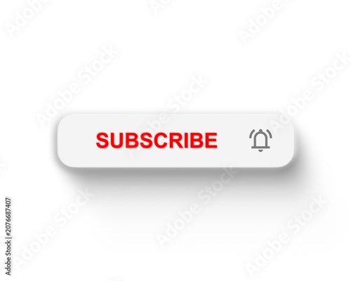Grooved Neumorphic Subscribe Button Vector Set with Notification Bell, Cursor, and Like Icons for Social Media, Video Streaming, and Modern Web Interface Design