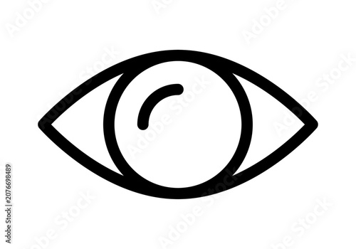 Fotografie Icono de ojo abierto en trazo negro