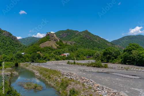 Εκτύπωση καμβά Ruins of Minda castle – a medieval fortress in Racha, western Georgia