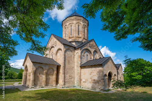 Konstfotografi Nicortsminda orthodox Christianity church landmark in Racha region of Georgia