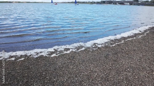 Sailing Boats on Boating Lake at Crosby Marina Liverpool