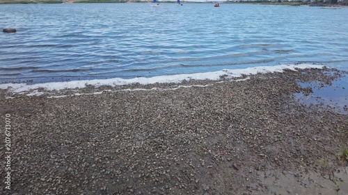 Sailing Boats on Marine Lake at Crosby Marina Liverpool