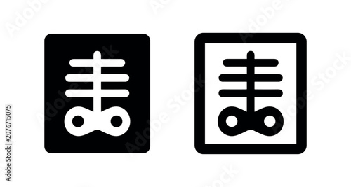 Cuadro en lienzo Leviathan Cross and Brimstone Alchemy Symbol Icon Set