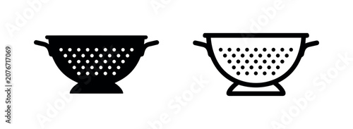 Canvas Print Colander icon set