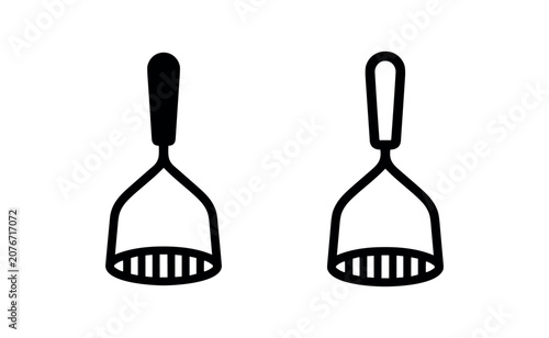 Foto Potato masher icon set