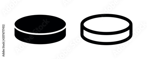 Foto Cylinder or Round Object Icon Set