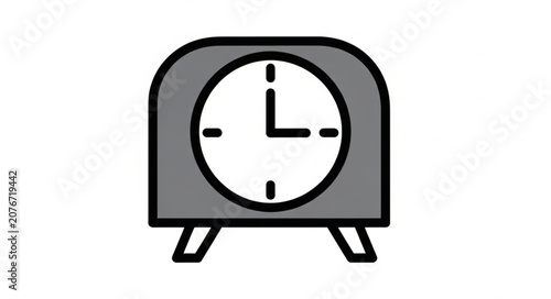 Obraz na plátně Minimalist Alarm Clock Icon
