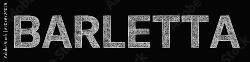 Bild auf Leinwand Black and white sketch Barletta text design element