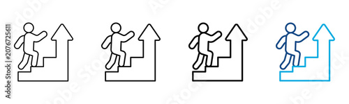 Foto Advancement Icon Different Style Outline Collection Set Vector Illustration