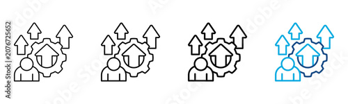 Foto Improvement Icon Different Style Outline Collection Set Vector Illustration