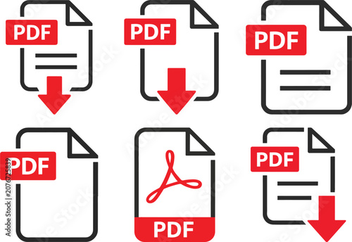 PDF Document Icons Collection