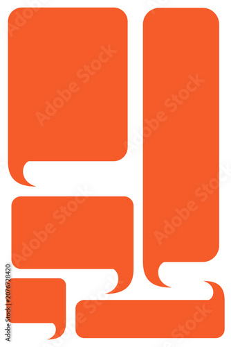 Red speech bubble shapes collection on transparent background PNG. Modern chat boxes, message frames and communication elements for social media, apps, stickers, comic strips, websites, branding