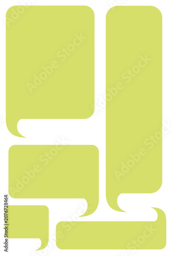 Lime green speech bubbles collection on transparent background PNG. Modern chat boxes, message frames, communication elements for social media, apps, stickers, comic strips, websites, scrapbooking