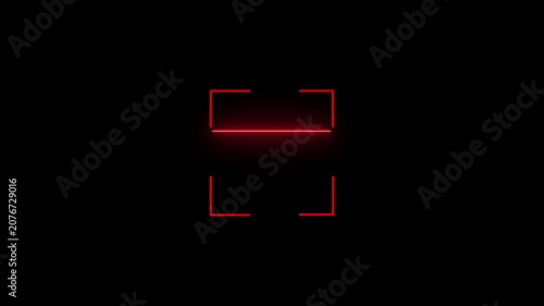 scanner icon animation isolated scanner neon shine icon animation. fingerprint biometric scanning animation.
