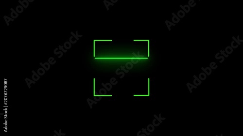 scanner icon animation isolated scanner neon shine icon animation. fingerprint biometric scanning animation.