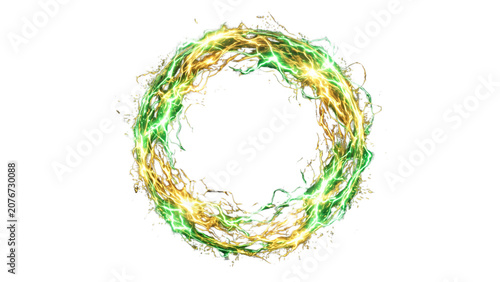 Dynamic energy ring representing sustainable power innovation and futu