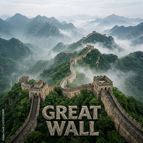 Great Wall of China Misty M...