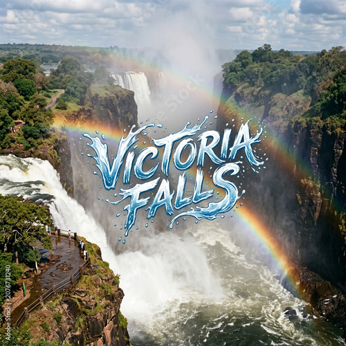 Majestic Victoria Falls wit...