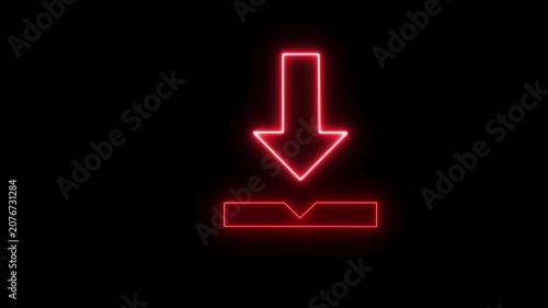 Glowing Neon VIP Check Mark Icon 3D Business Symbol Button with Arrow Checkbox Text and Box Illustration on Black Background for Web Design Concept