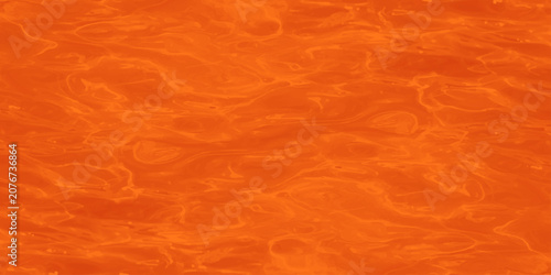 Obraz na płótnie Vibrant orange water surface texture with gentle ripples, abstract liquid backgr