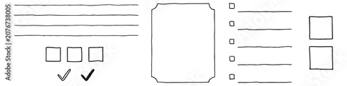 Foto Journaling elements (To-Do list, frame, boxes, lines, checkmarks)