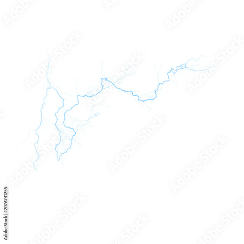 Glowing Lightning Bolt Energy Effect – Electric Thunder Strike with Powerful High Voltage Electricity