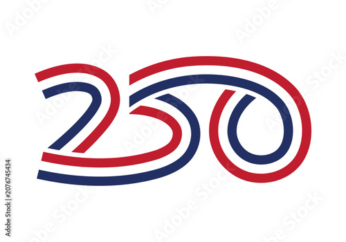 America 250th anniversary patriotic logo design