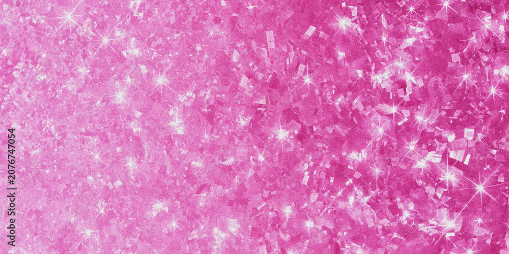 Obraz premium Pink glitter pattern with sparkling highlights and scattered crystalline shapes sparkle texture abstract shimmer shine